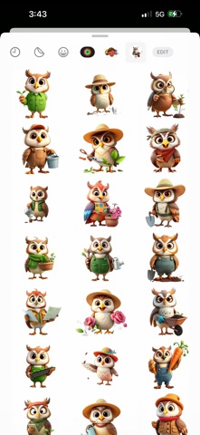 Gardener Owl Stickers screenshot