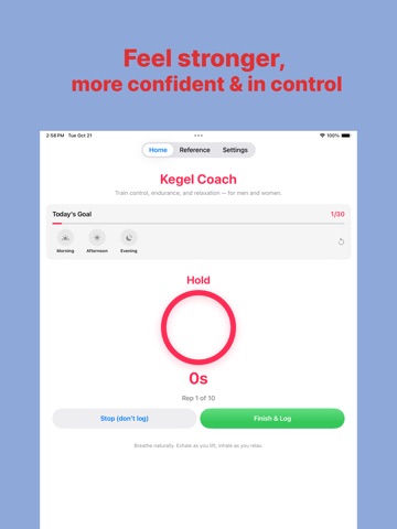 Kegel & Pelvic Floor Timer App iPad screenshot