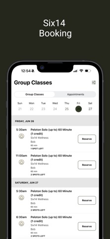 Six14 Wellness iPhone screenshot
