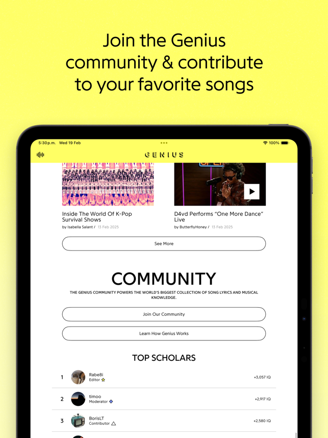 ‎Genius: Song Lyrics Finder Screenshot