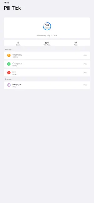 Pill Tick screenshot 1