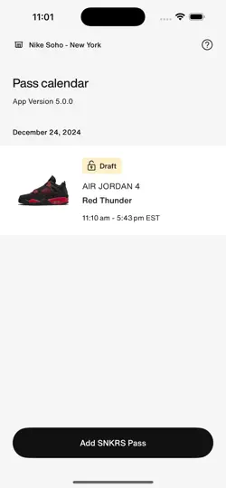 Captura de pantalla de SNKRS Scanner en iPhone 3