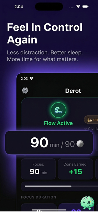 Derot: Focus & Screen Time Screenshot 2 of 5