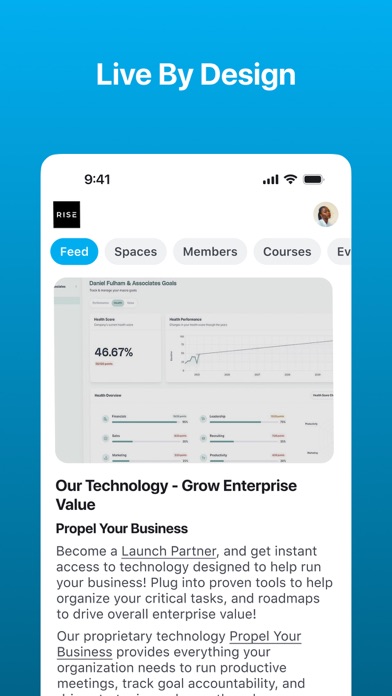RISE Executive Partners app screenshot
