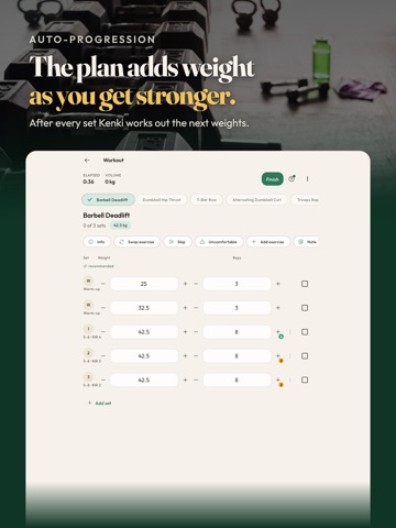 Kenki: Calorie Counter & Gym iPad screenshot