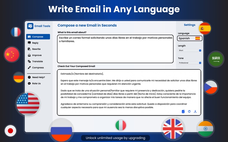 AI Email Writer • GenMail iPhone screenshot