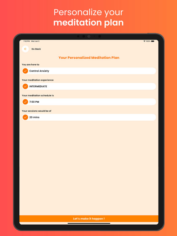 Relax Infinity: Meditate,Sleep iPad screenshot 1 - Health & Fitness app
