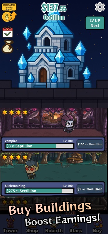 Idle Demon Tower: Monster RPG screenshot 4