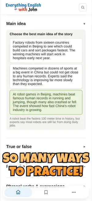 Phrasal Verb News screenshot 2