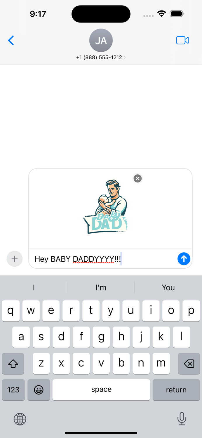Baby Daddy Stickers