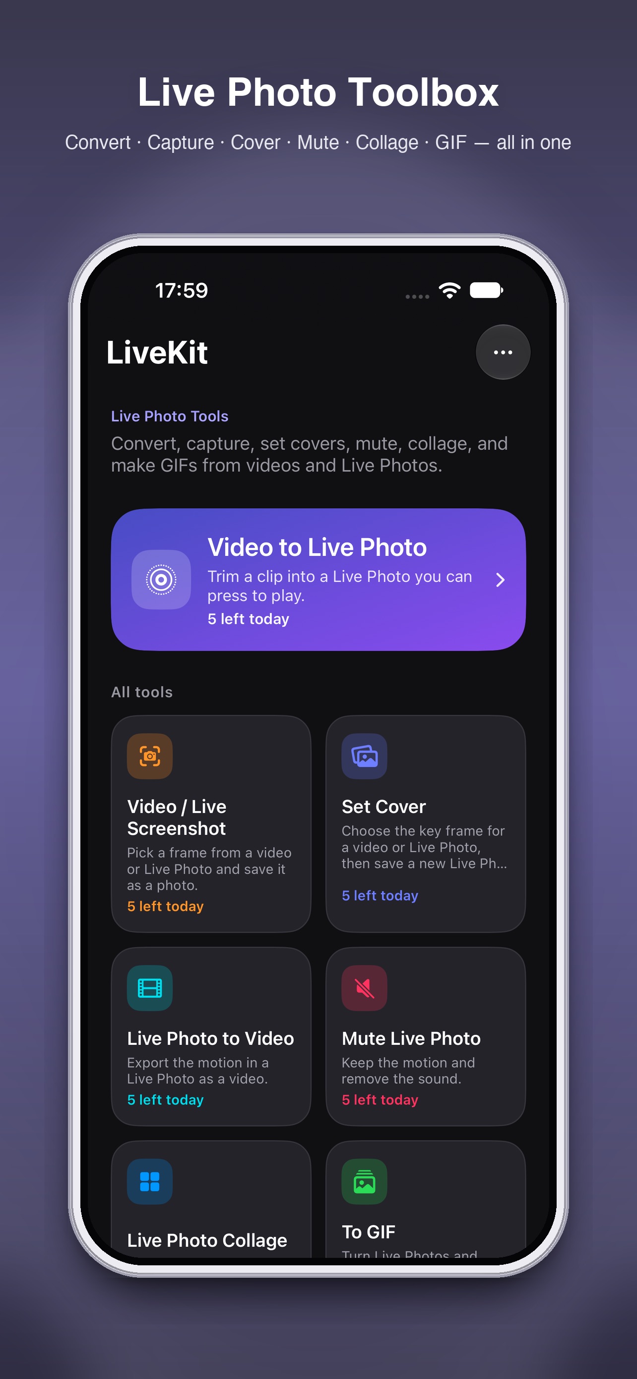 Screenshot 1 of LiveKit - Live Photo Tools