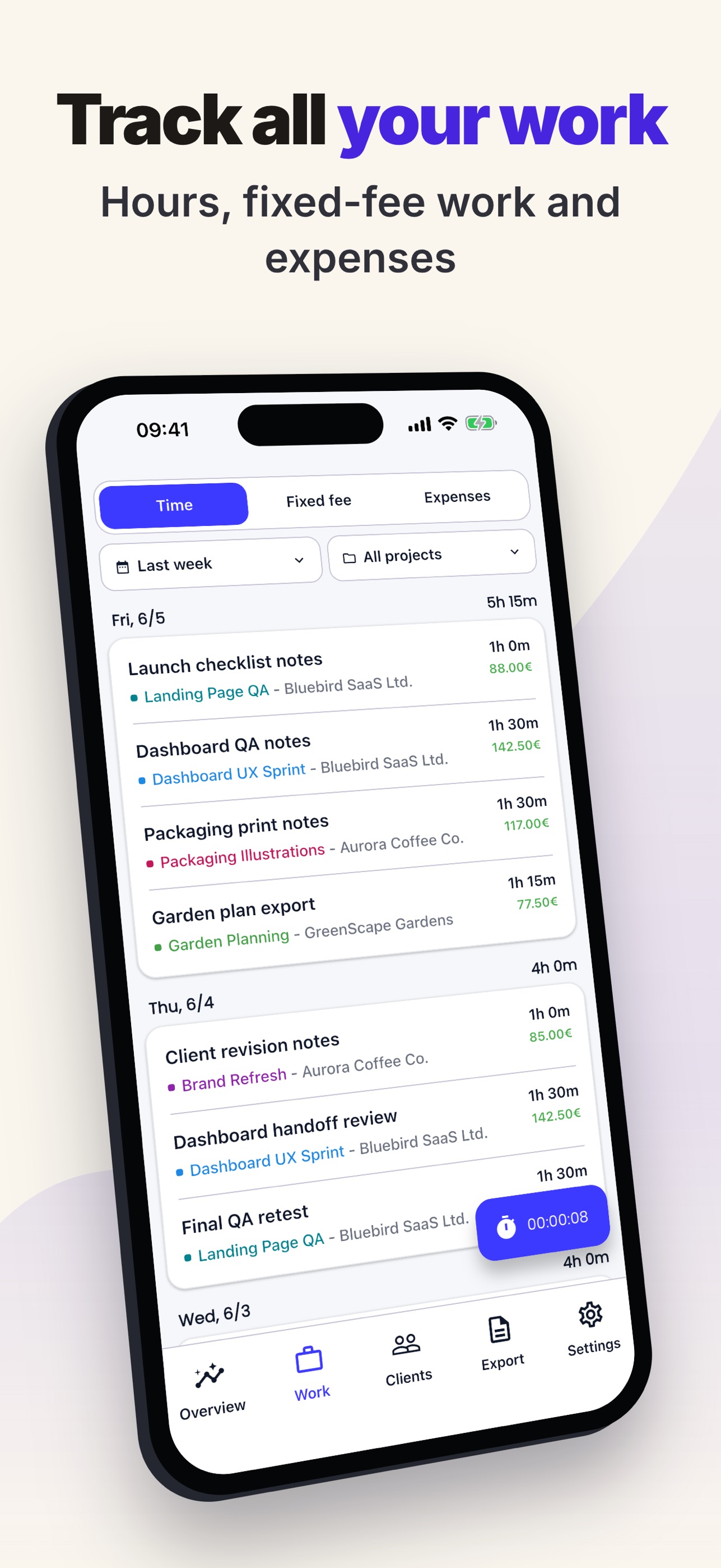 Screenshot 2 of IndieTrack for Freelancers