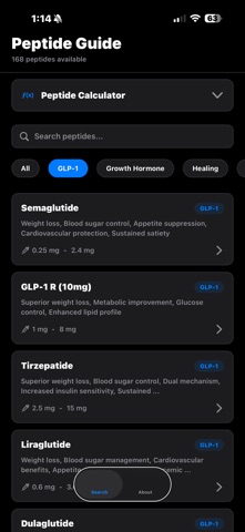 Peptide Dosing Guide Screenshot 4 of 5