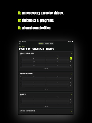 GymBook - Progress Tracker iPad screenshot