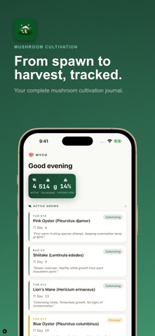 Mushroom Grow Log - Myco iPhone screenshot