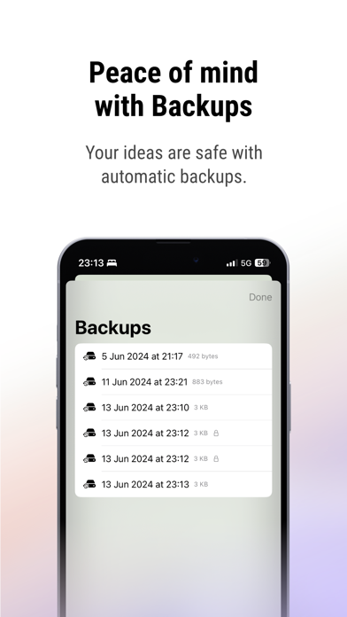 FiveNotes Mobile Screenshot