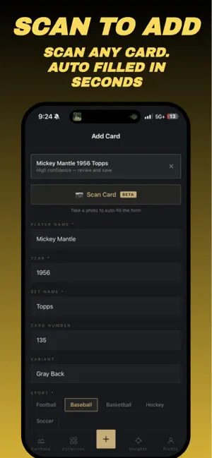 Card Tickr: Card Scanner screenshot 1