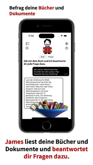 Screenshot von JAMES: KI Chat, Bilder, Videos auf dem iPhone 8