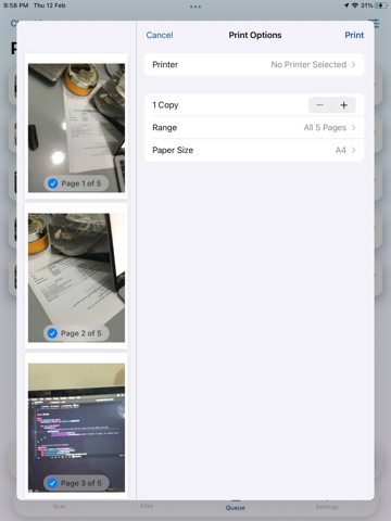 Wireless Printer & PDF Scanner iPad screenshot