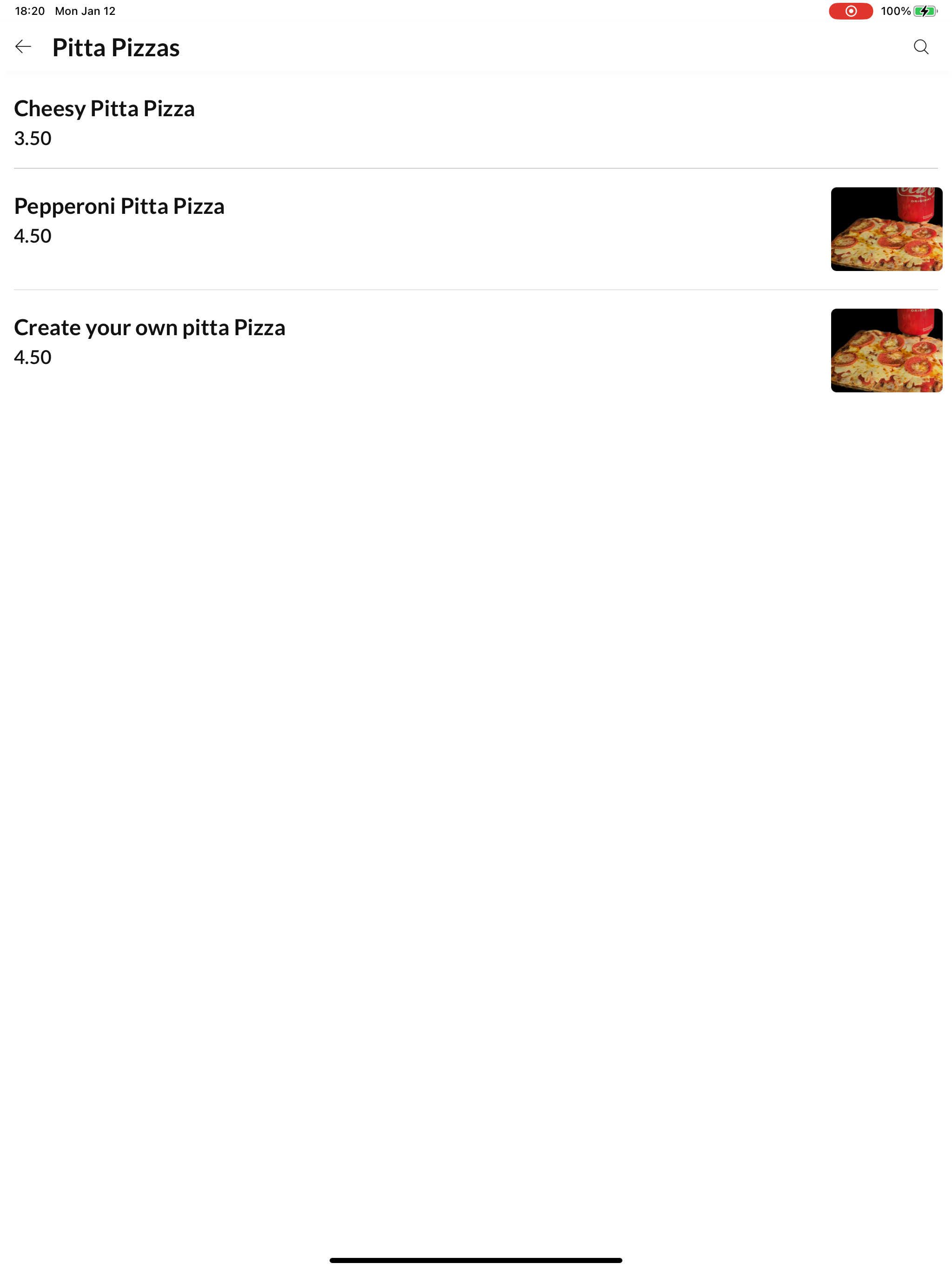 Pizza Bellas.