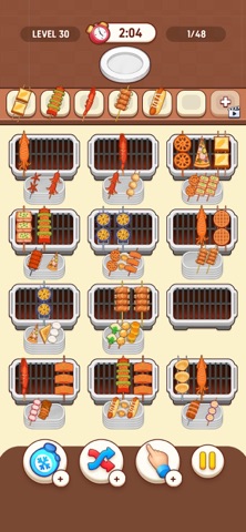 Food Grill Match: Puzzle Sort iPhone screenshot