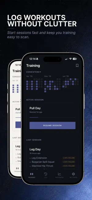 IMPELLO: Training Log screenshot 1