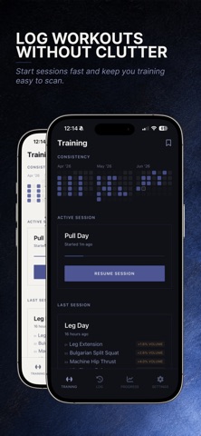 IMPELLO: Training Log screenshot