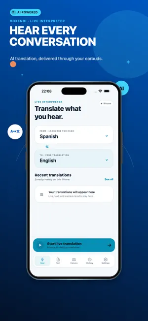 Voxendi: AI Voice Translator screenshot 1