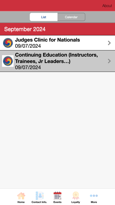 Moo Do Taekwondo Association Screenshot