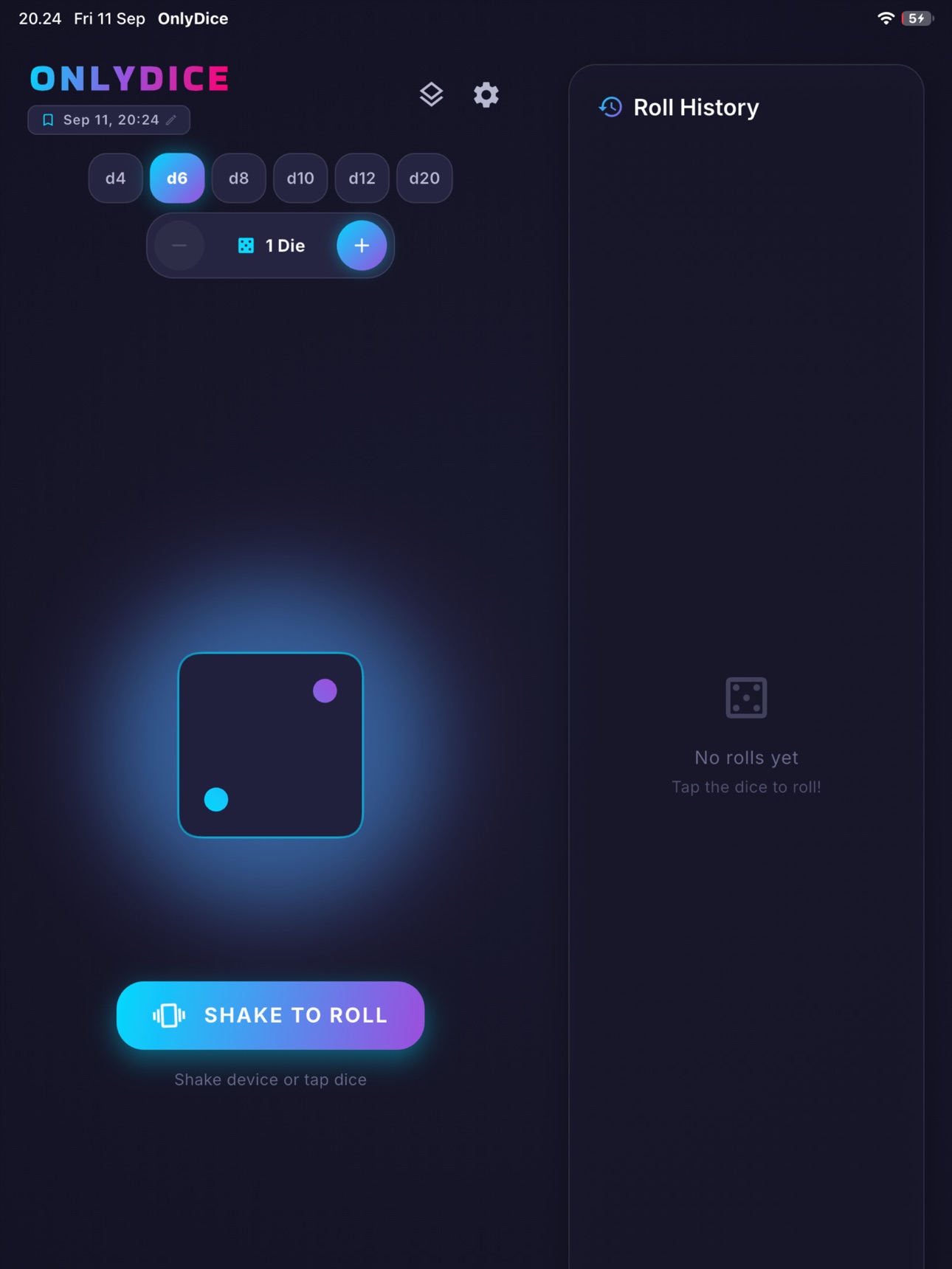 Screenshot 8 of OnlyDice - A simple dice app