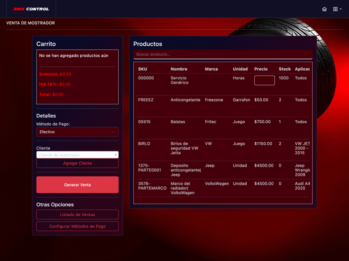 RMX Control Taller automotriz