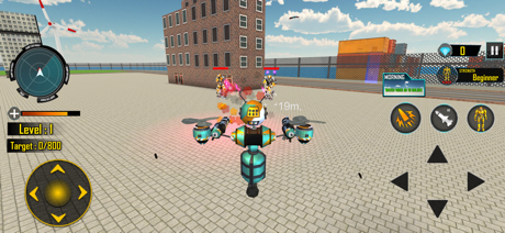 Bee Robot Transform Game 3D screenshot 1