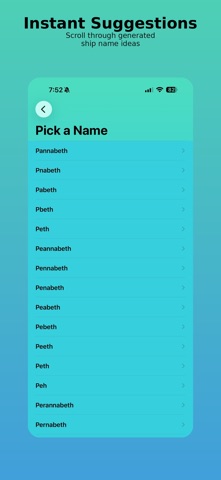 Ship Names screenshot