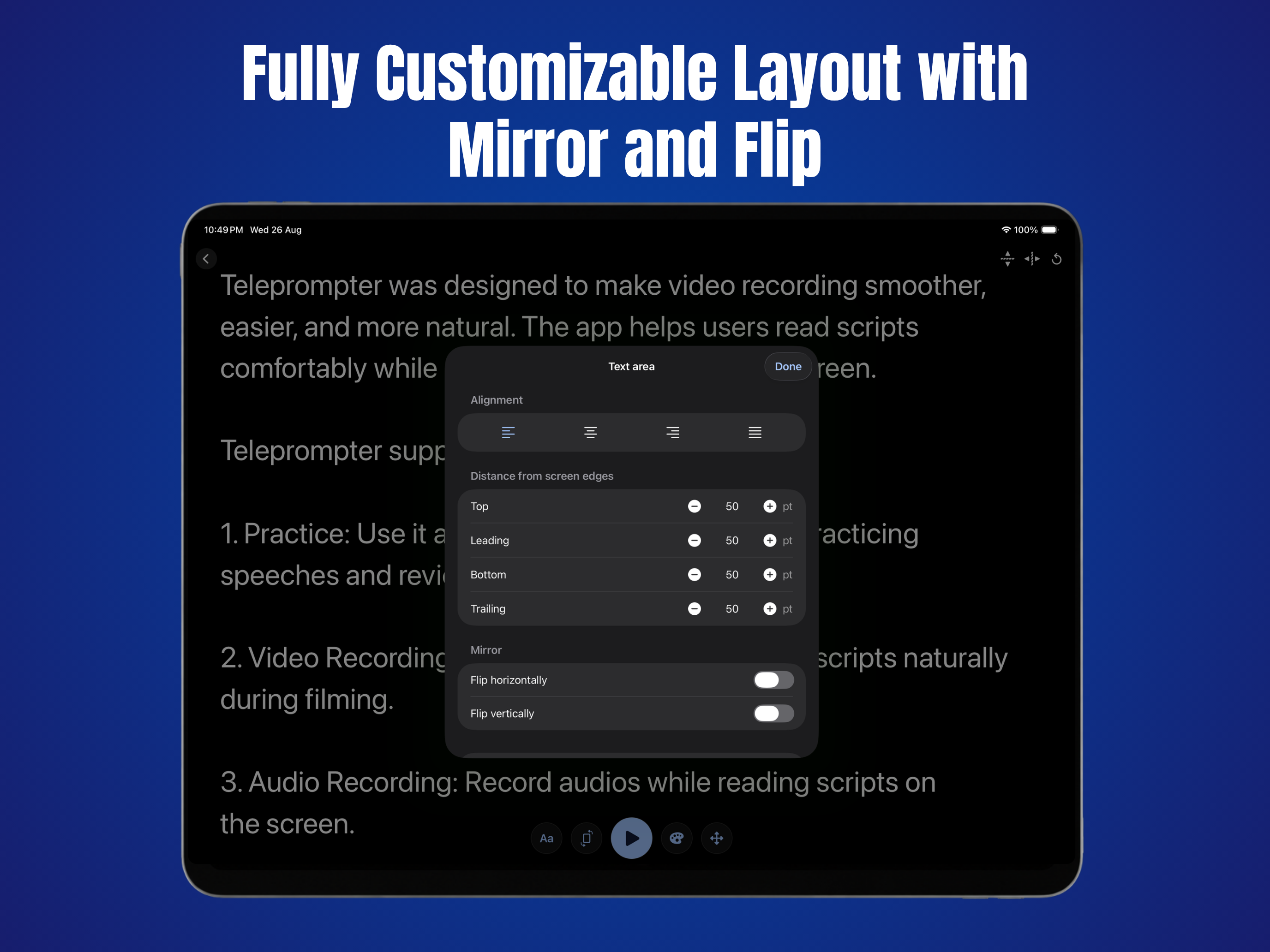 Teleprompter-Scrolling Scripts screenshot 5