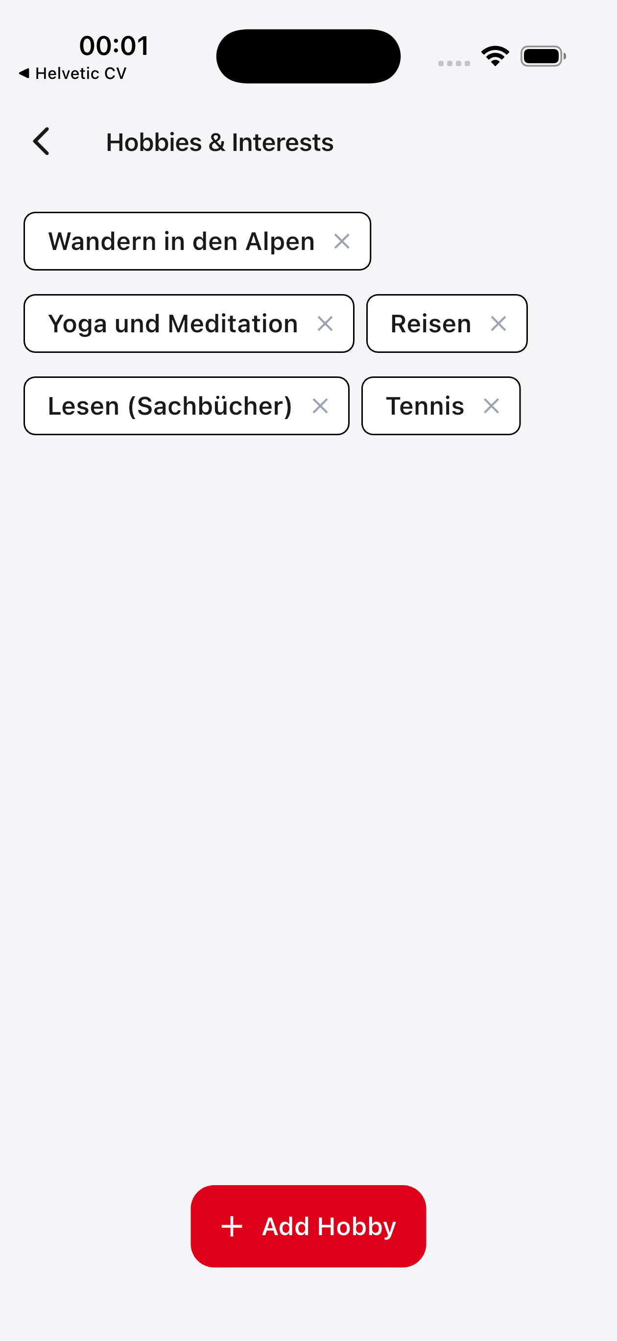 Helvetic CV screenshot 9