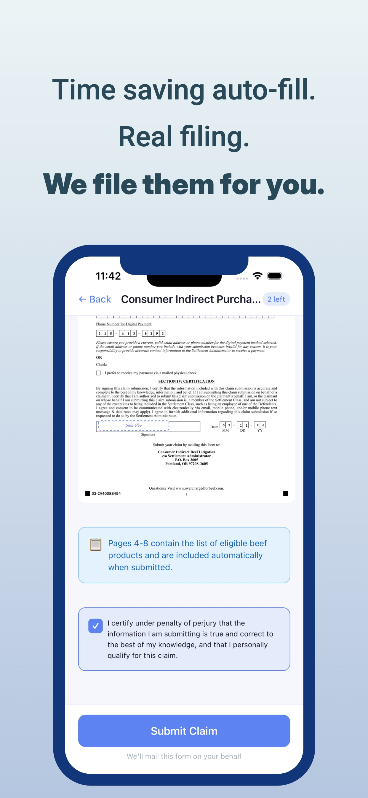 Class Action Buddy screenshot 3