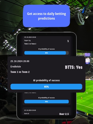 BetLogic AI: Daily predictions iPad screenshot