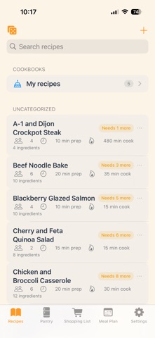 List 2 Cart screenshot