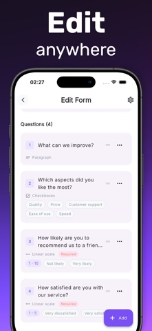 Form Maker for Google Forms iPhone screenshot