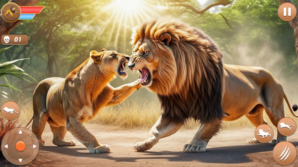 #3. Angry Lion Simulator Lion Game (iOS) Podle: Fareehanasir Alleem