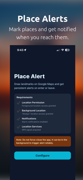 Place Alerts Screenshot 1 of 3