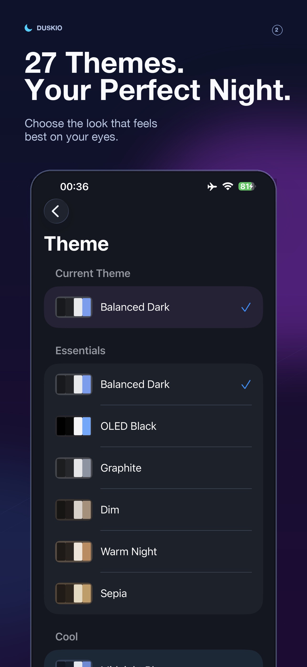 Screenshot 3 of Duskio:Dark Mode Extension