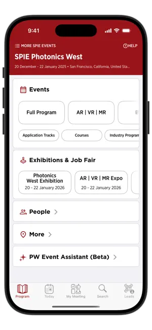 SPIE Conferences screenshot 4