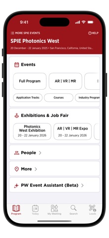SPIE Conferences screenshot