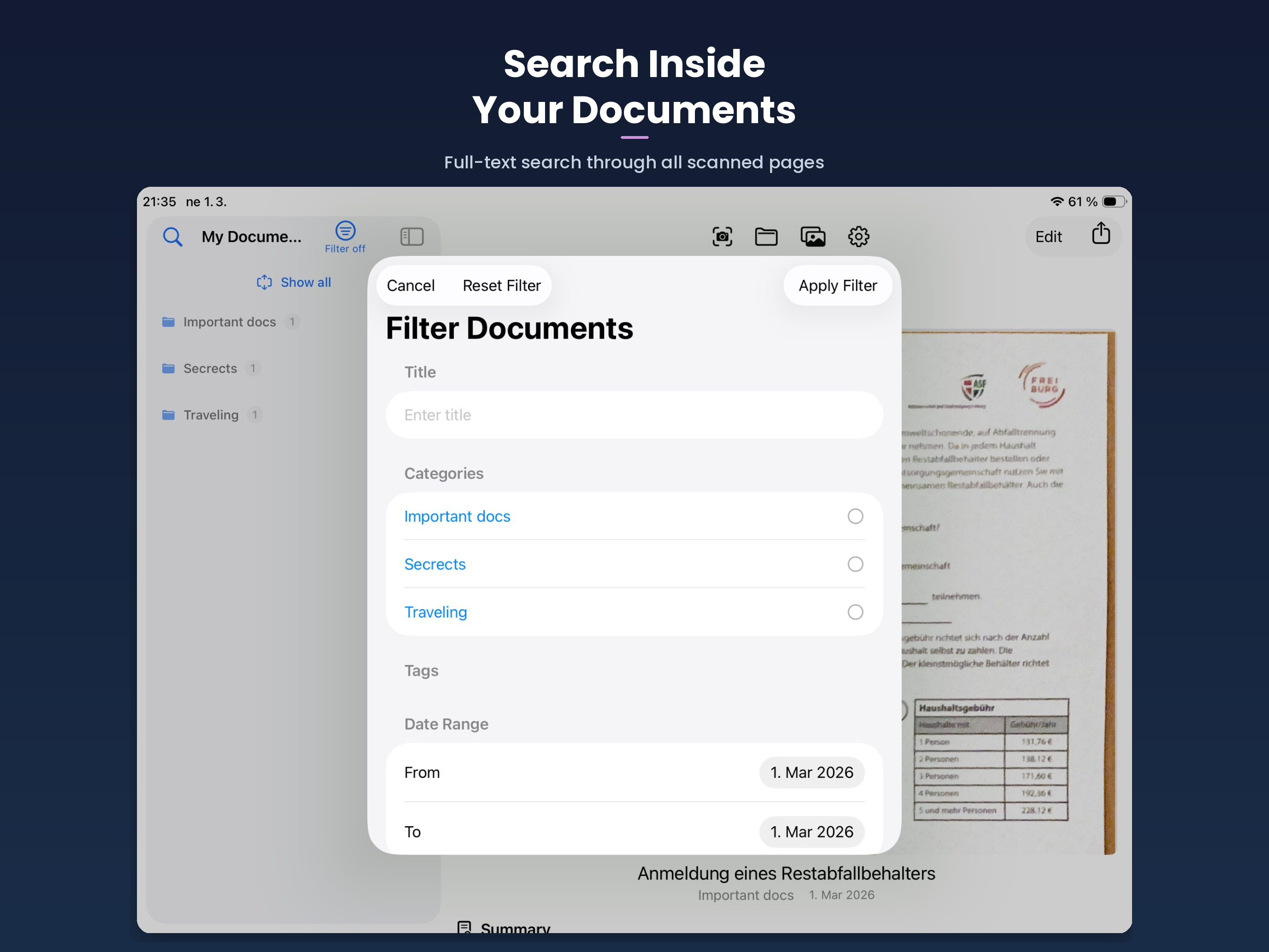 SecureDoc · Document Vault AI