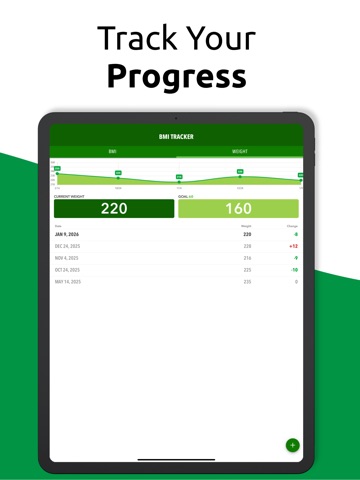 BMI Calc + Weight Loss Tracker iPad screenshot