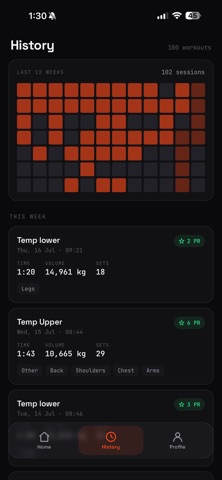 Ischys Workout Tracker Screenshot 3 of 5