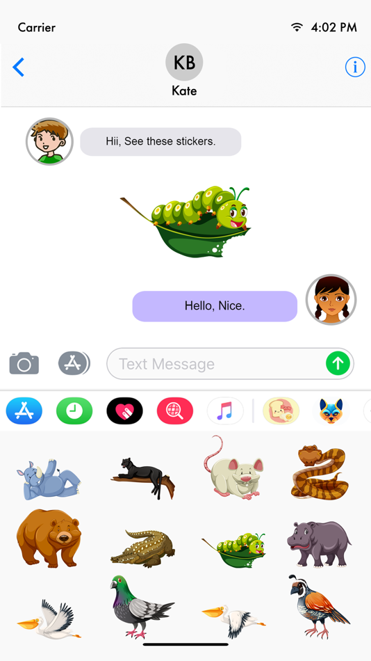 #4. Animated Doted Animals Sticker (iOS) 由: Prashant Yadav