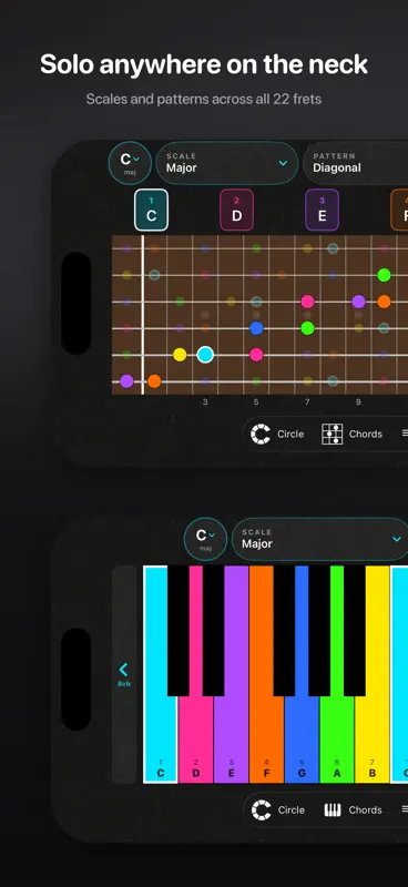 Circle o Fifths: Guitar+Piano screenshot 1 of 10