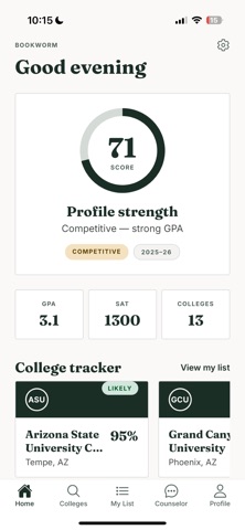 Bookworm: College Odds iPhone screenshot